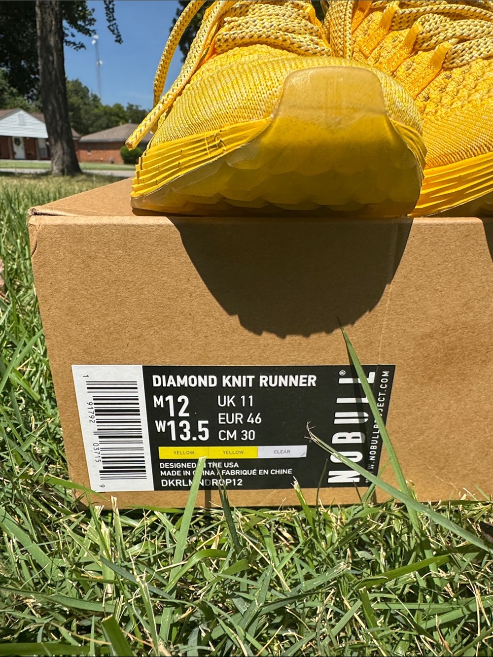NOBULL Yellow Knit Kids' Sneakers - Picture 4 of 6